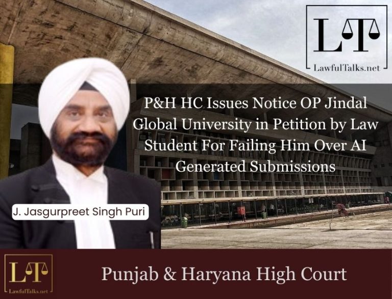 Law Student Sues Op Jindal Global University For Failing Him Over Ai Generated Submissions