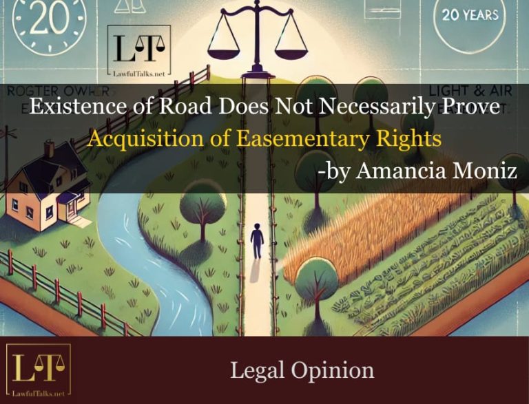 Existence of Road Does Not Necessarily Prove Acquisition of Easementary Rights: SC
