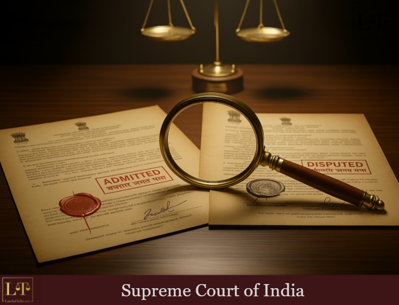 Clarity on Evidence Act: SC Restricts Handwriting Comparison to Admitted Signatures Only