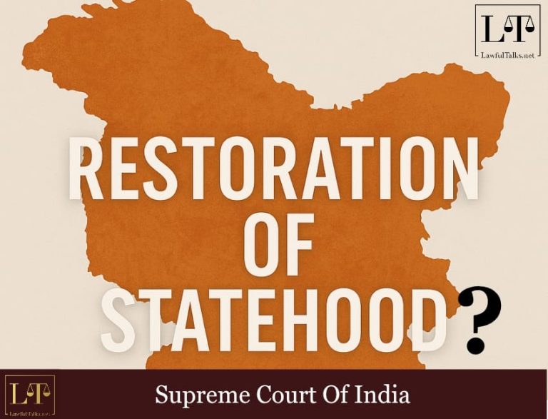 The Fight For J&K Statehood Back In SC’s Domain : Date Set For Hearing