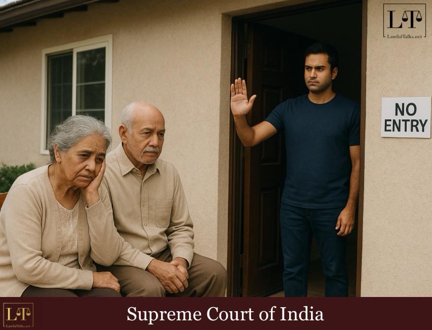 SC Upholds Parents’ Right to Evict Negligent Son from Property For Failing To Maintain Them