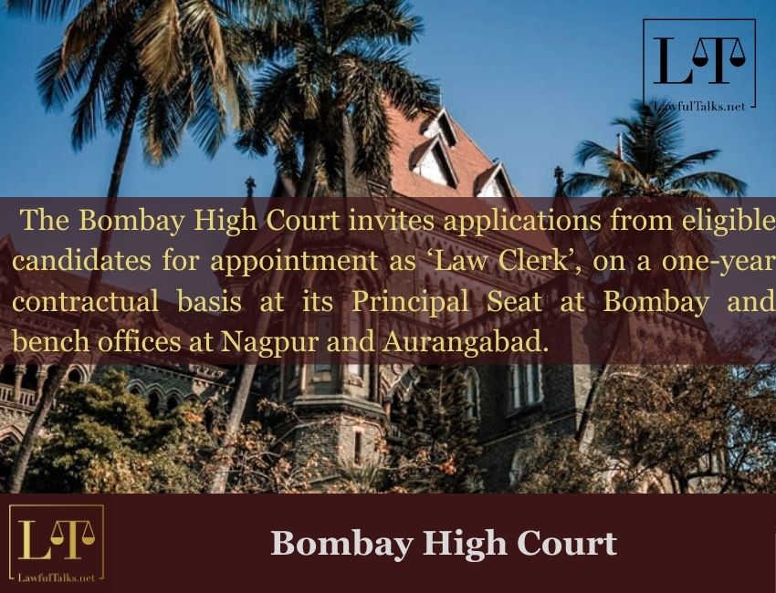 Recruitment Announcement for Law Clerk Positions at Bombay HC
