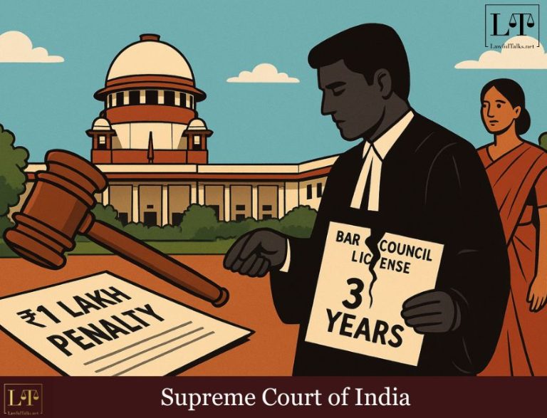Advocate’s License Blocked For 3 Years: SC Orders Suspension, Property Attachment