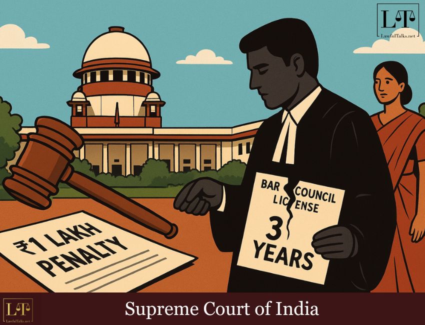 Advocate’s License Blocked For 3 Years: SC Orders Suspension, Property Attachment